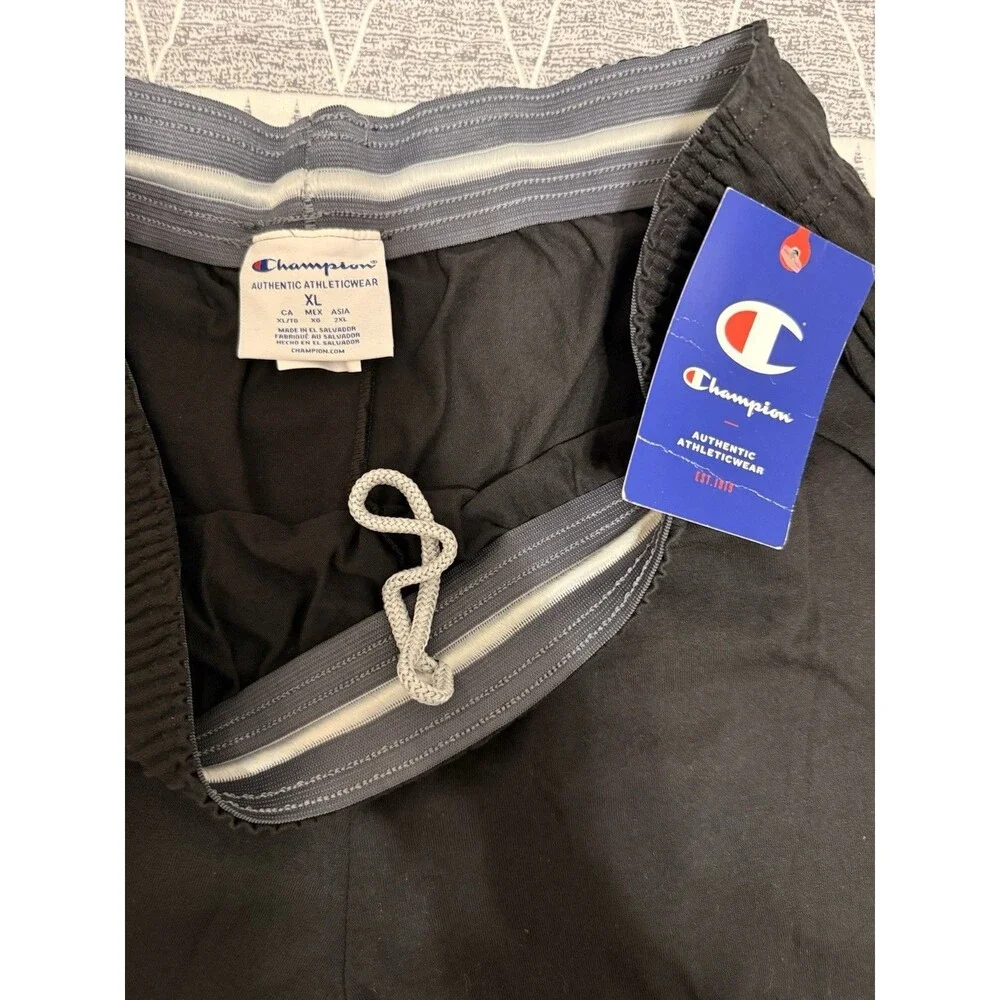 Champion Authentic Athleticwear Mens Black XL Cotton Sweatpants Drawstring p7310 - Picture 4 of 5